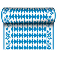 24 m x 40cm Tischläufer, stoffähnlich, Airlaid "Bayrisch Blau" auf Rolle, lackiiert