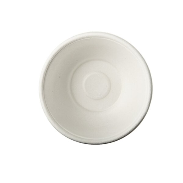 50 Schalen, Zuckerrohr "pure" 200 ml Ø 11,2 cm 4,2 cm weiss