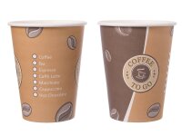 100 Premium Kaffeebecher 300 ml Topline mit Deckel in...