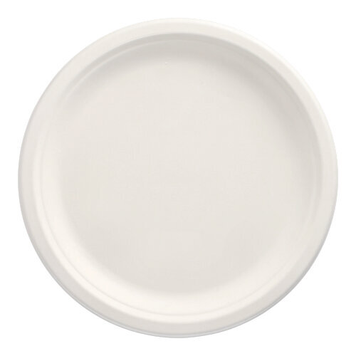 Papstar 81326 50 Teller, Zuckerrohr pure, ungeteilt, Durchmesser 26 cm, 2 cm,...