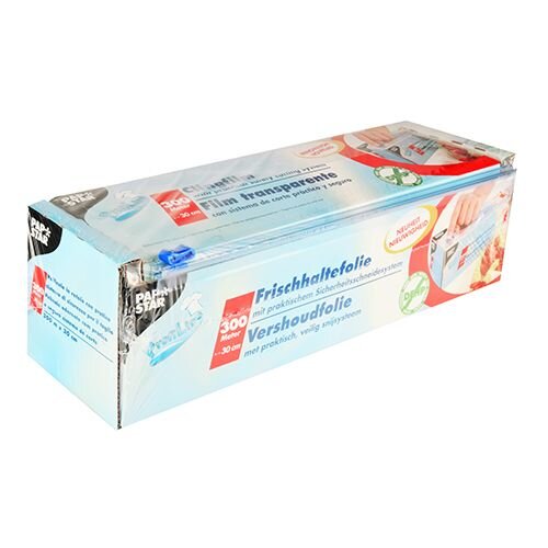Frischhaltefolie, PVC 300 m x 30 cm mit praktischem Schneidesystem