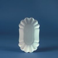 250 Schalen, Pappe oval 9cm x 16cm x 3cm weiss